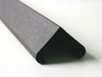 Твинго, шаг 55 мм, структурный матовый двусторонний полиэстер, RAL 8019 Темный шоколад