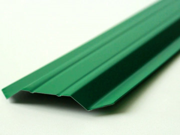 Штакетник трапециевидный узкий 100 мм (толщина 0,5 мм), RAL 6029 Зеленая мята, полиэстер