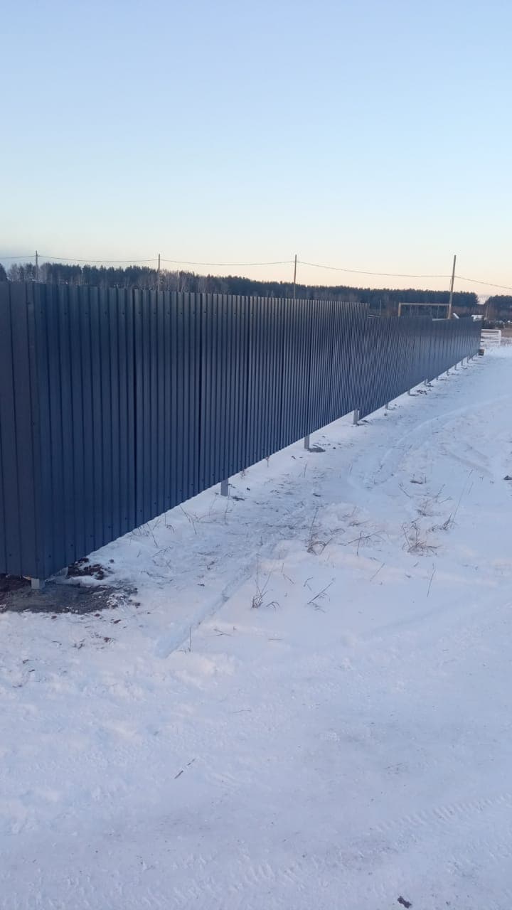 Забор из профнастила в КП Финские дачи