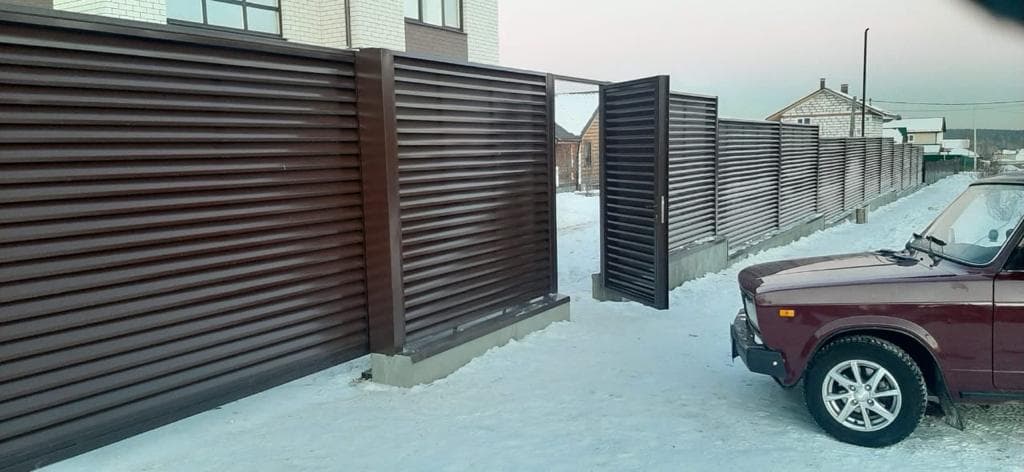 Забор-жалюзи под ключ, заказать в Екатеринбурге